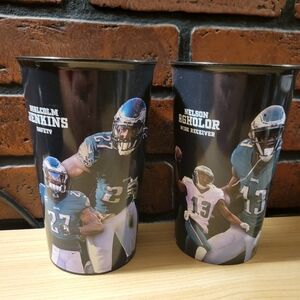 Pair of Philadelphia Eagles NFL Coca-Cola Plastic Drink Cups